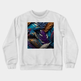 Collage of feathers pattern Crewneck Sweatshirt